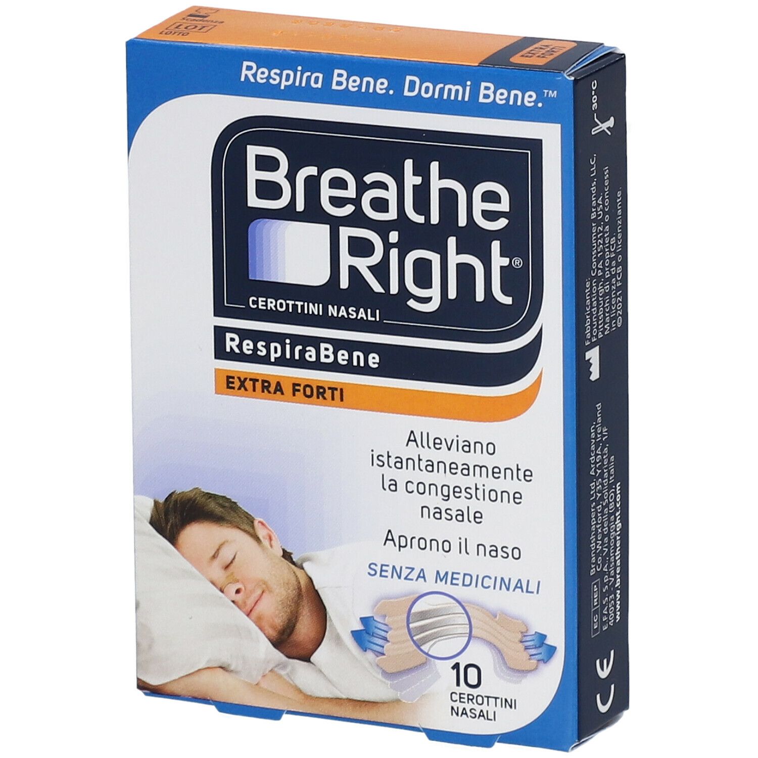 Cerotti Nasali Breathe Right Extra Forte 10 Pezzi